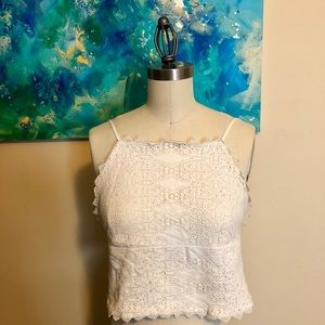 Topshop Lace Crop Tank Top